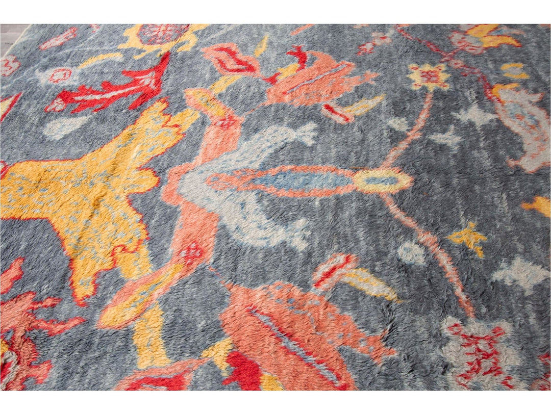 Modern Moroccan-Style Wool Rug 10 X 15