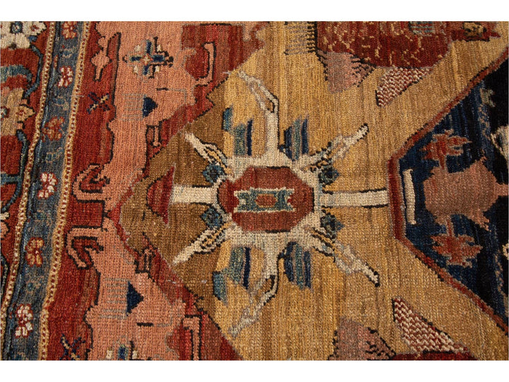 Vintage Bakshaish Tribal Wool Rug 7 X 11