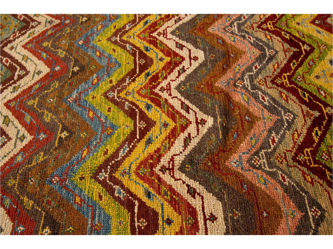 Vintage Persian Tribal Wool Rug 7 X 9