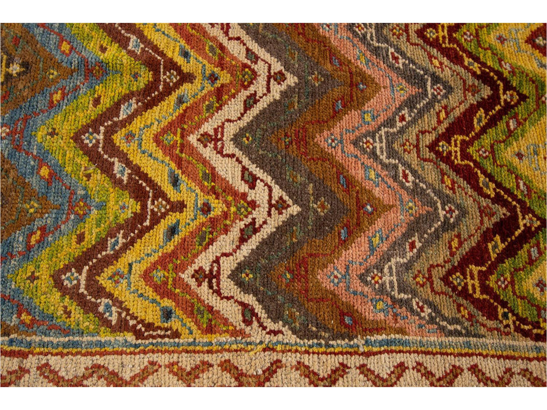 Vintage Persian Tribal Wool Rug 7 X 9