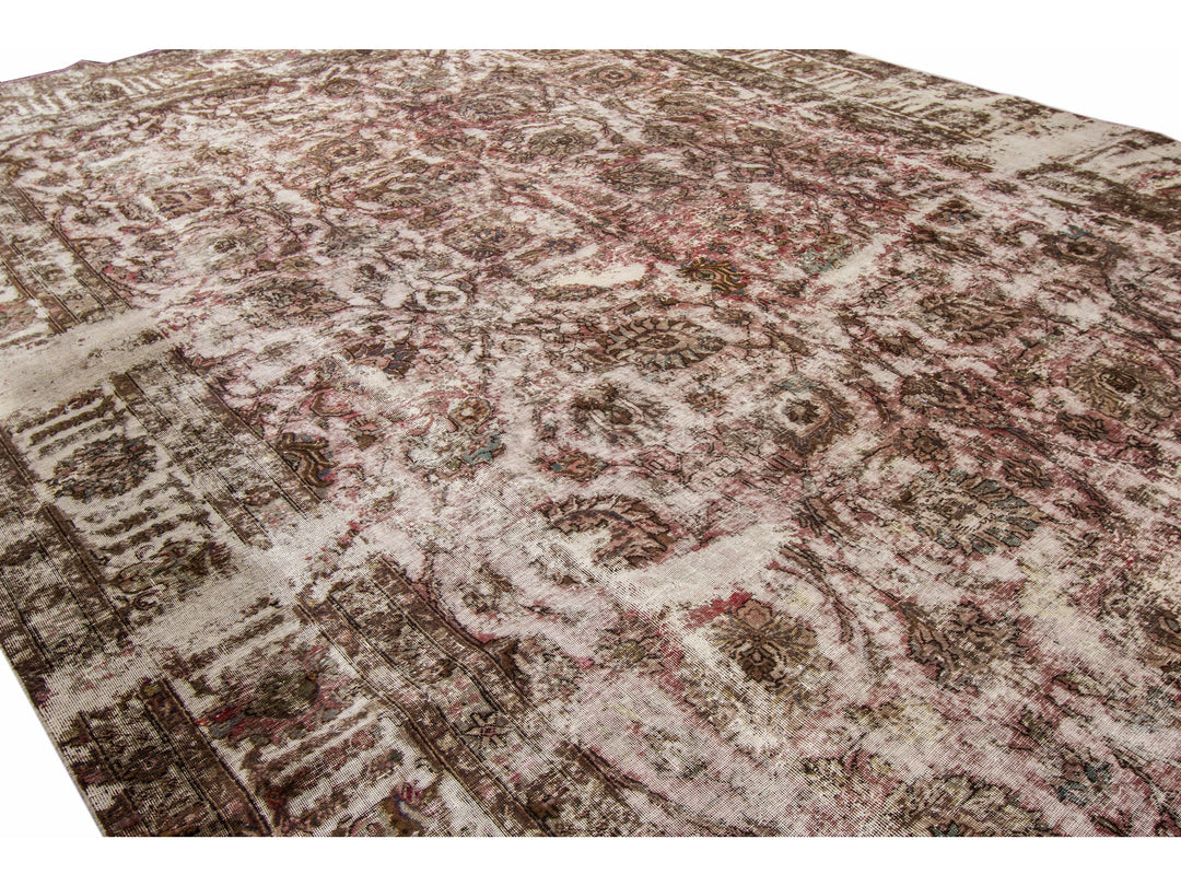 Vintage Distressed Wool Rug 11 X 16