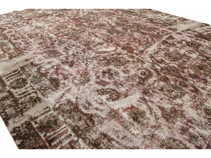 Vintage Distressed Wool Rug 11 X 16
