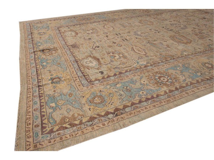 Contemporary Sultanabad Oversize Wool Rug 13 X 20