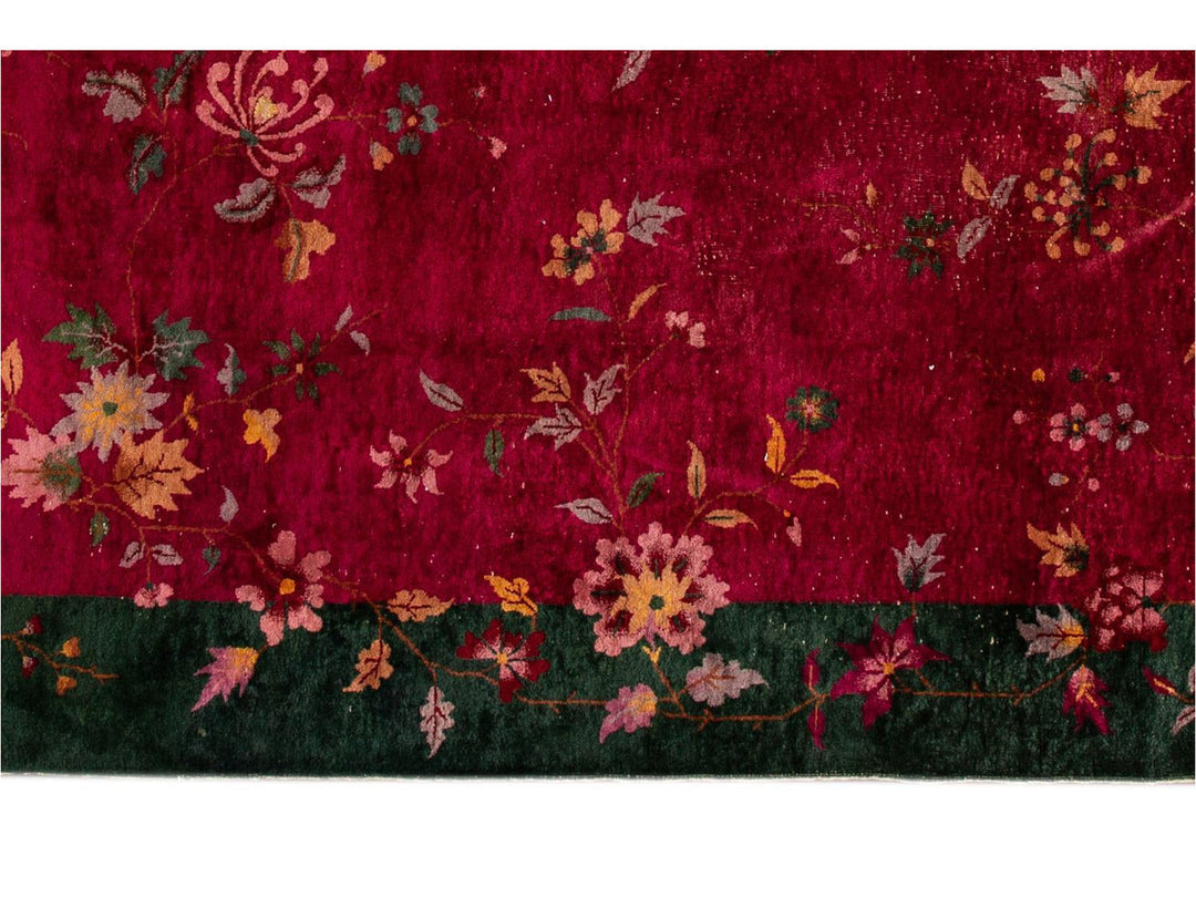 Antique Chinese Art Deco Wool Rug 9 X 11