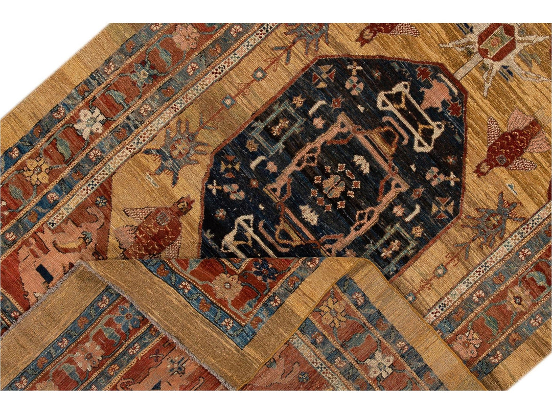 Vintage Bakshaish Tribal Wool Rug 7 X 11