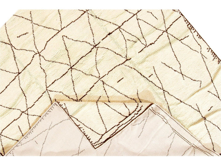 Modern Moroccan-Style Wool Rug 8 X 14