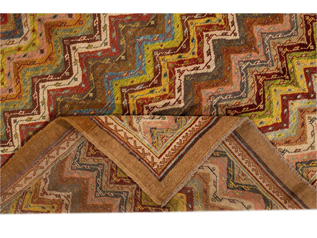 Vintage Persian Tribal Wool Rug 7 X 9