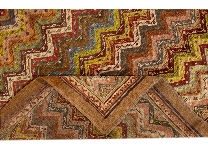 Vintage Persian Tribal Wool Rug 7 X 9
