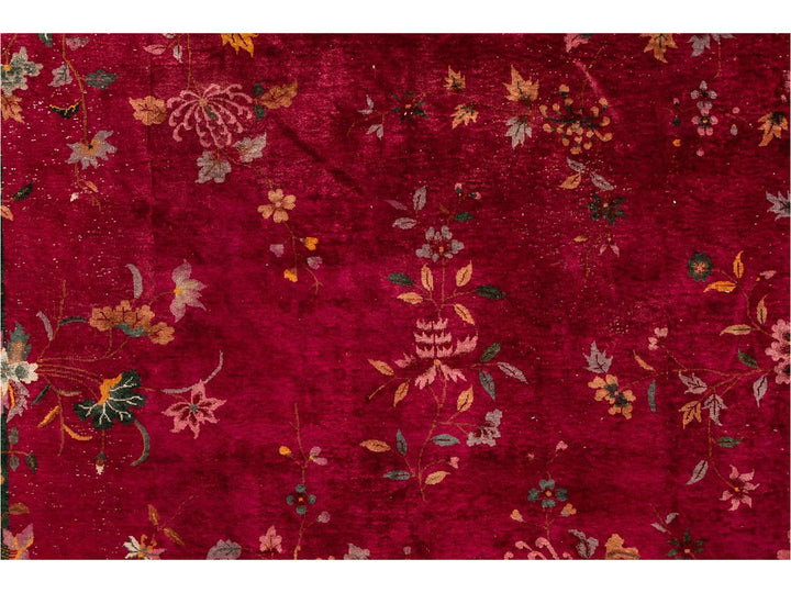 Antique Chinese Art Deco Wool Rug 9 X 11