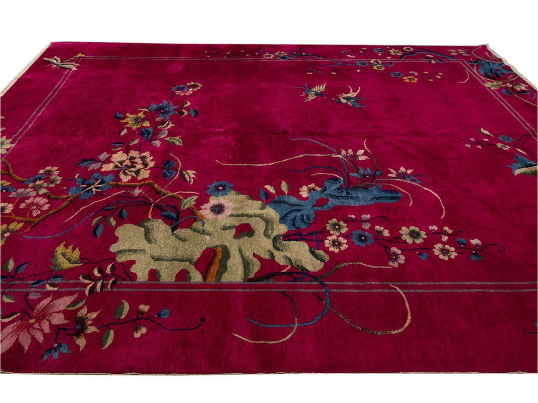 Antique Art Deco Chinese Rug 9 X 12