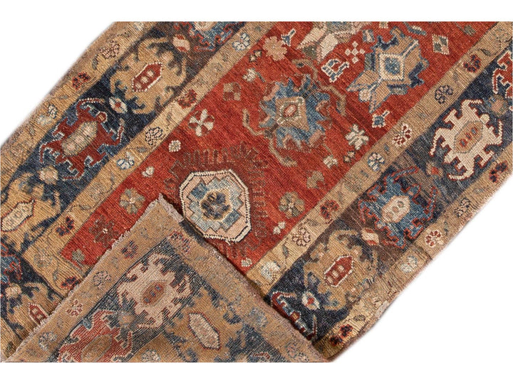 Vintage Heriz Wool Runner 4 X 11