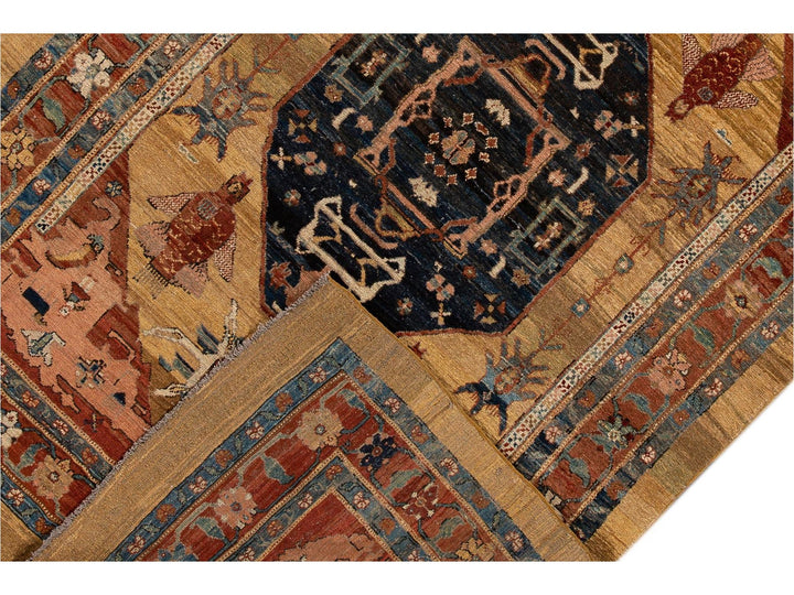 Vintage Bakshaish Tribal Wool Rug 7 X 11