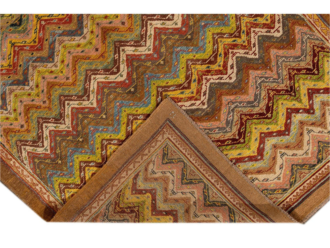 Vintage Persian Tribal Wool Rug 7 X 9