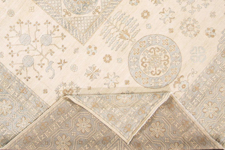21st Century Modern Khotan-Style Oversize Wool Rug, 12' x 15'