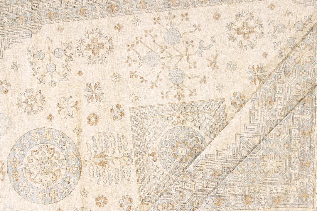 21st Century Modern Khotan-Style Oversize Wool Rug, 12' x 15'