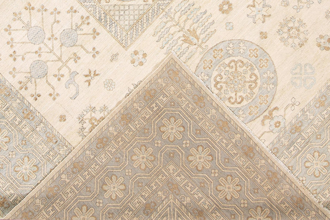 21st Century Modern Khotan-Style Oversize Wool Rug, 12' x 15'