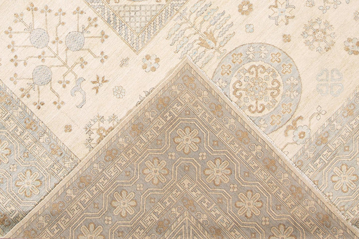 21st Century Modern Khotan-Style Oversize Wool Rug, 12' x 15'