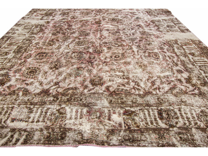 Vintage Distressed Wool Rug 11 X 16