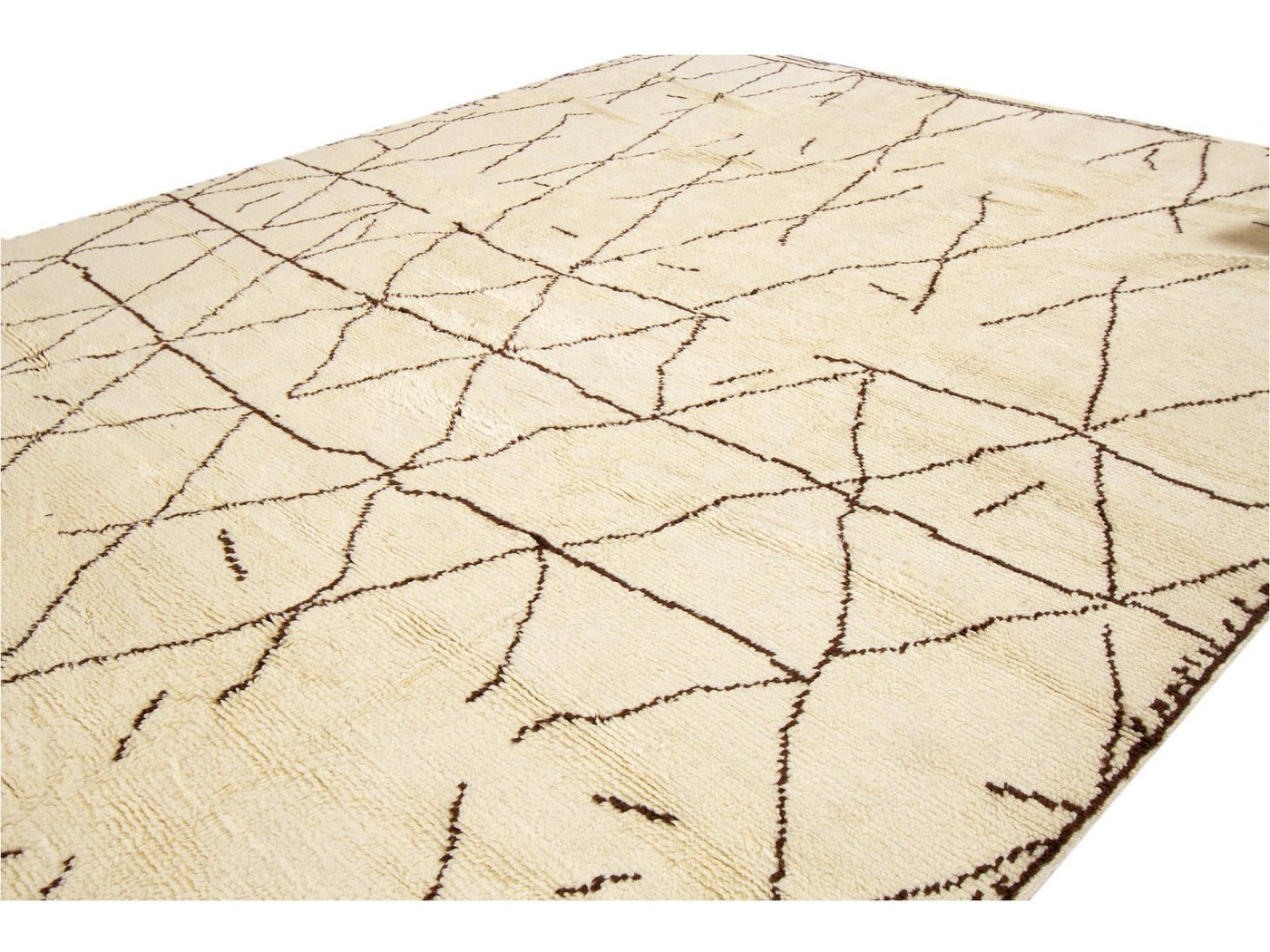 Modern Moroccan-Style Wool Rug 8 X 14