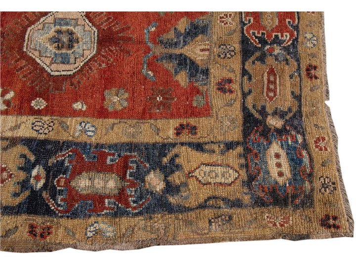 Vintage Heriz Wool Runner 4 X 11