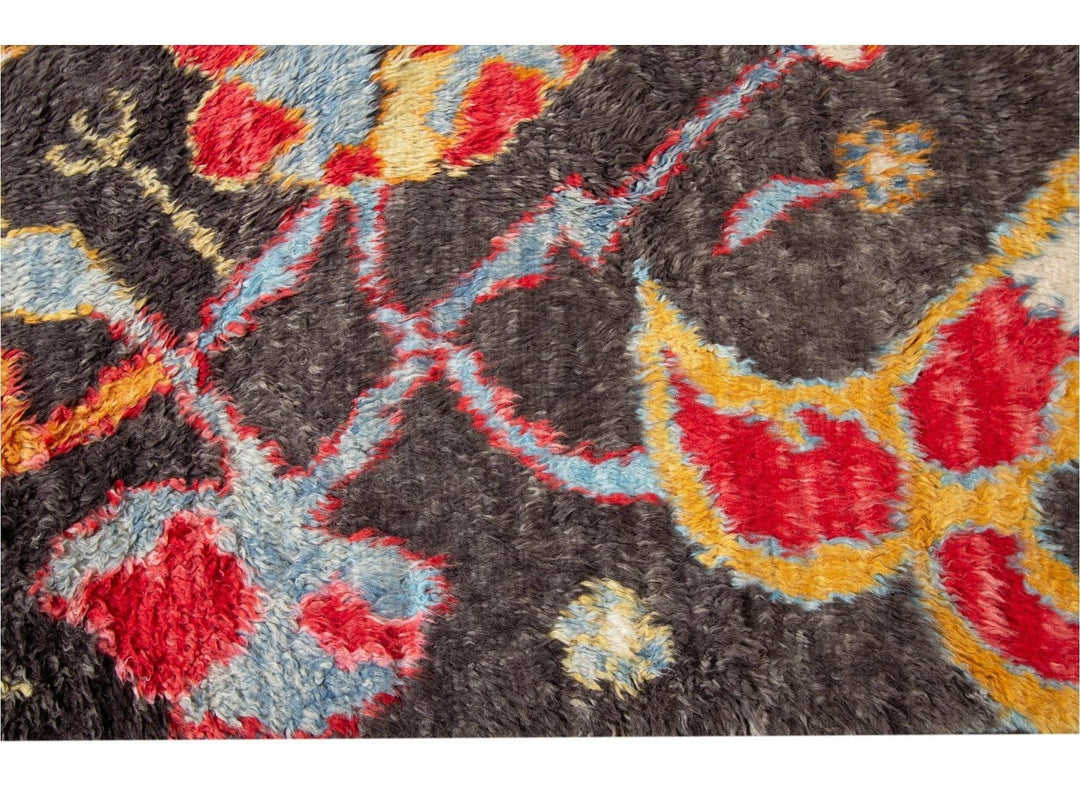 Modern Moroccan-Style Wool Rug 12 X 16