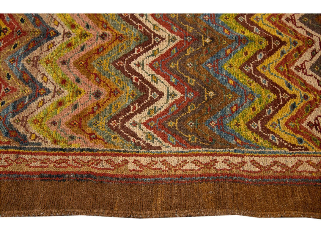 Vintage Persian Tribal Wool Rug 7 X 9
