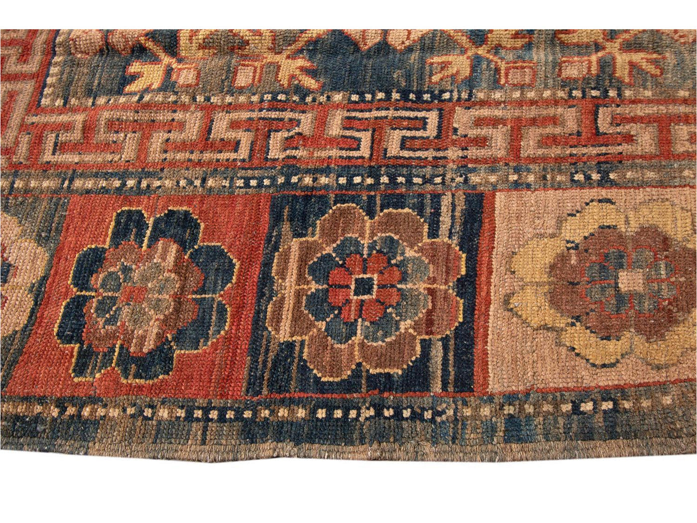 Vintage Khotan Style Tribal Wool Rug 7 X 10