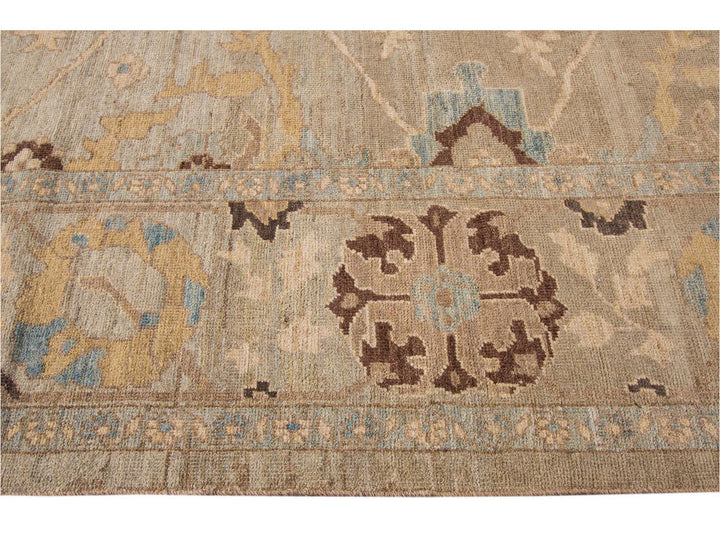 Modern Sultanabad Wool Rug 9 X 15