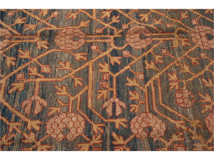 Vintage Khotan Style Tribal Wool Rug 7 X 10
