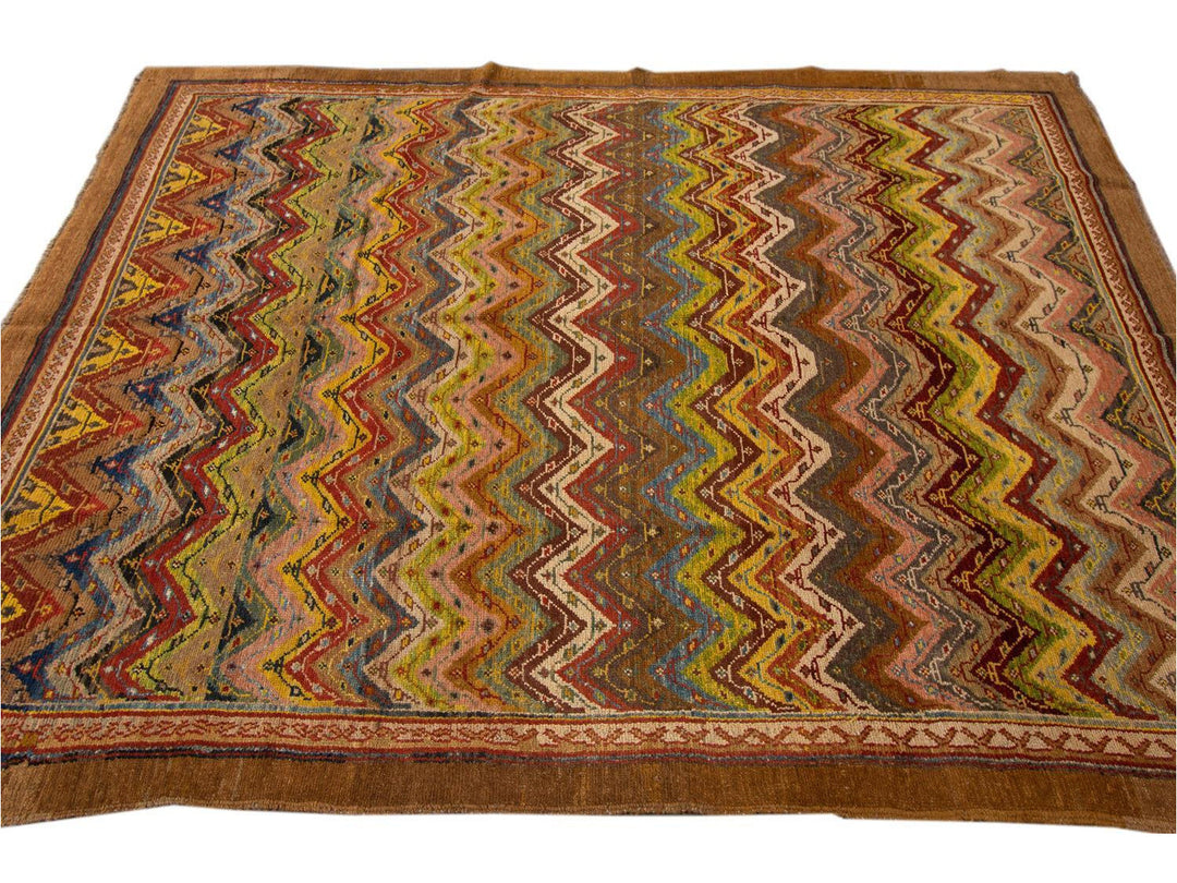 Vintage Persian Tribal Wool Rug 7 X 9