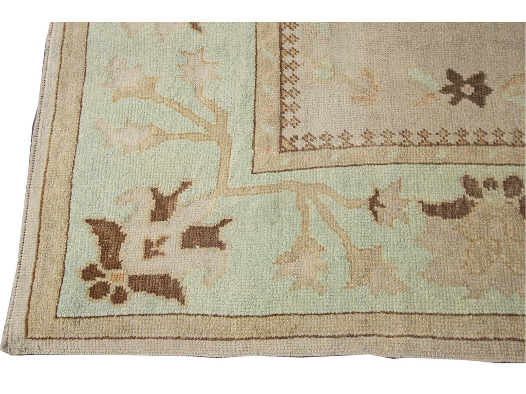 Modern Designed Turkish Oushak Rug 10 X 15