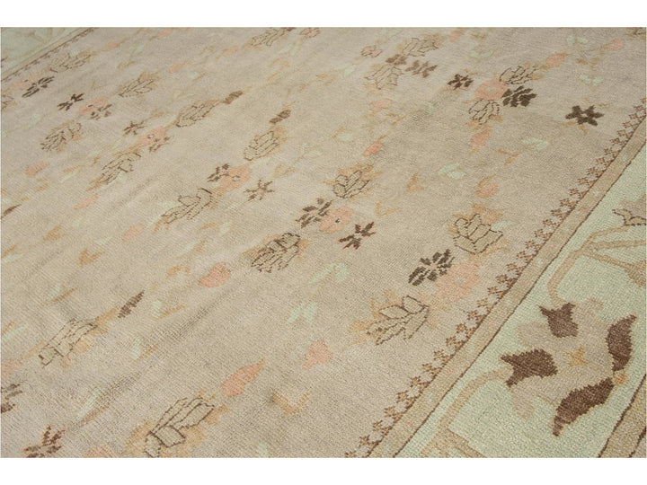 Modern Designed Turkish Oushak Rug 10 X 15