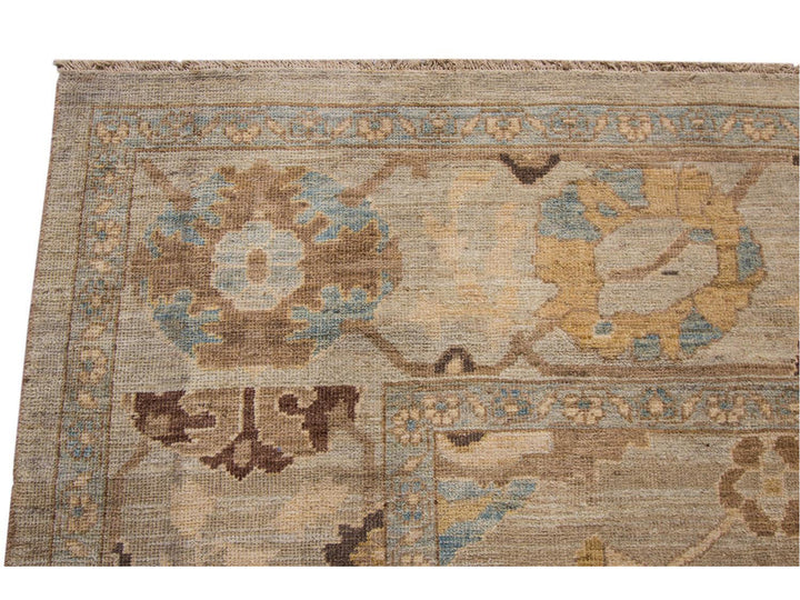Modern Sultanabad Wool Rug 9 X 15