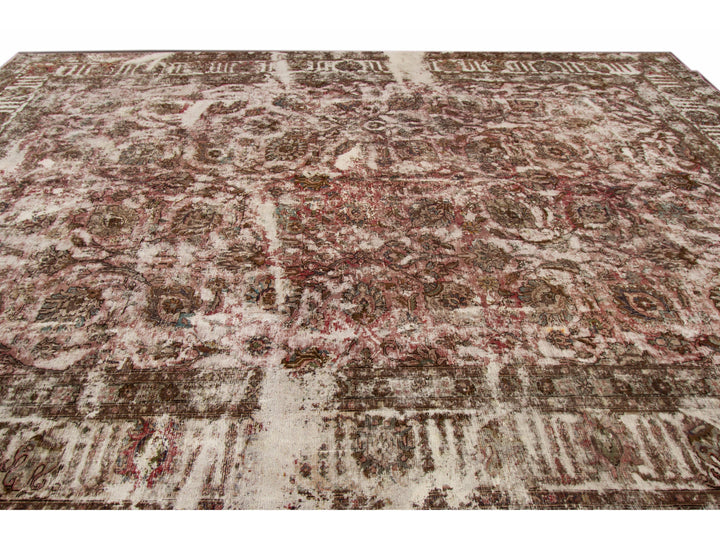 Vintage Distressed Wool Rug 11 X 16