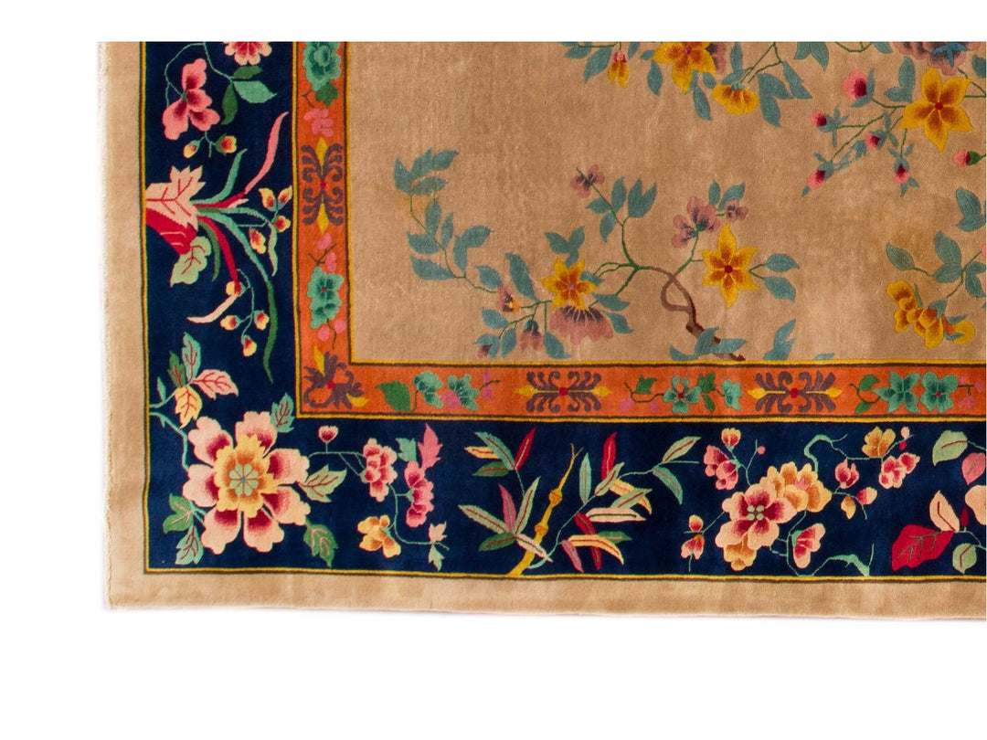 Antique Colorful Chinese Nichols Wool Rug 10 X 14