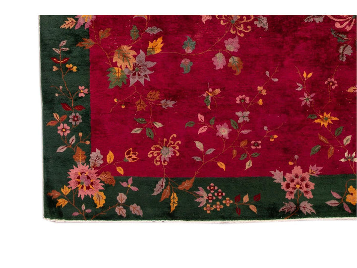 Antique Chinese Art Deco Wool Rug 9 X 11