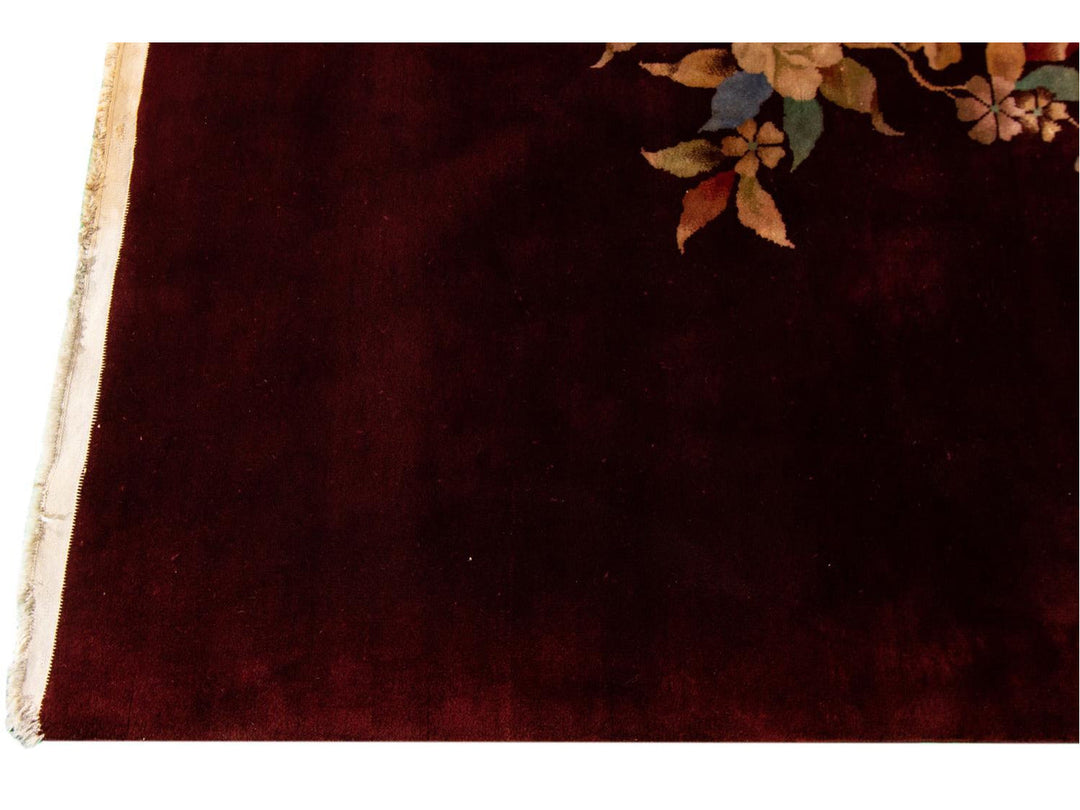 Antique Art Deco Chinese Wool Rug 9 X 12