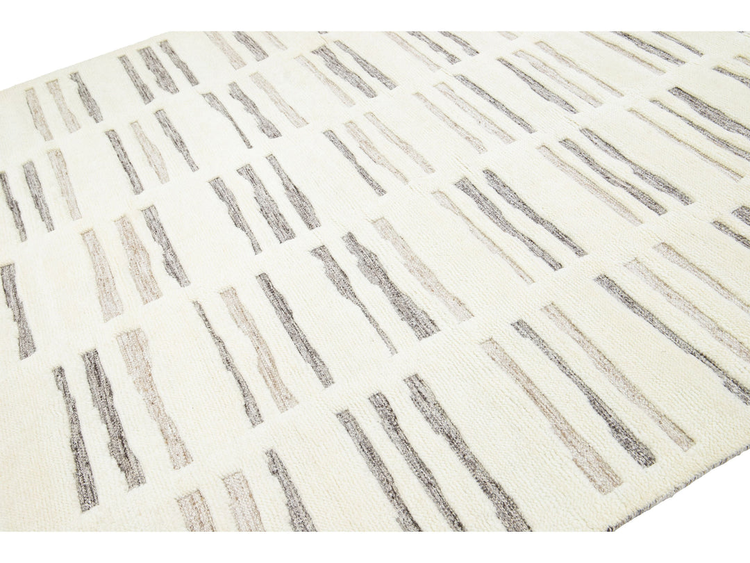Modern Moroccan Wool Rug 8 X 10