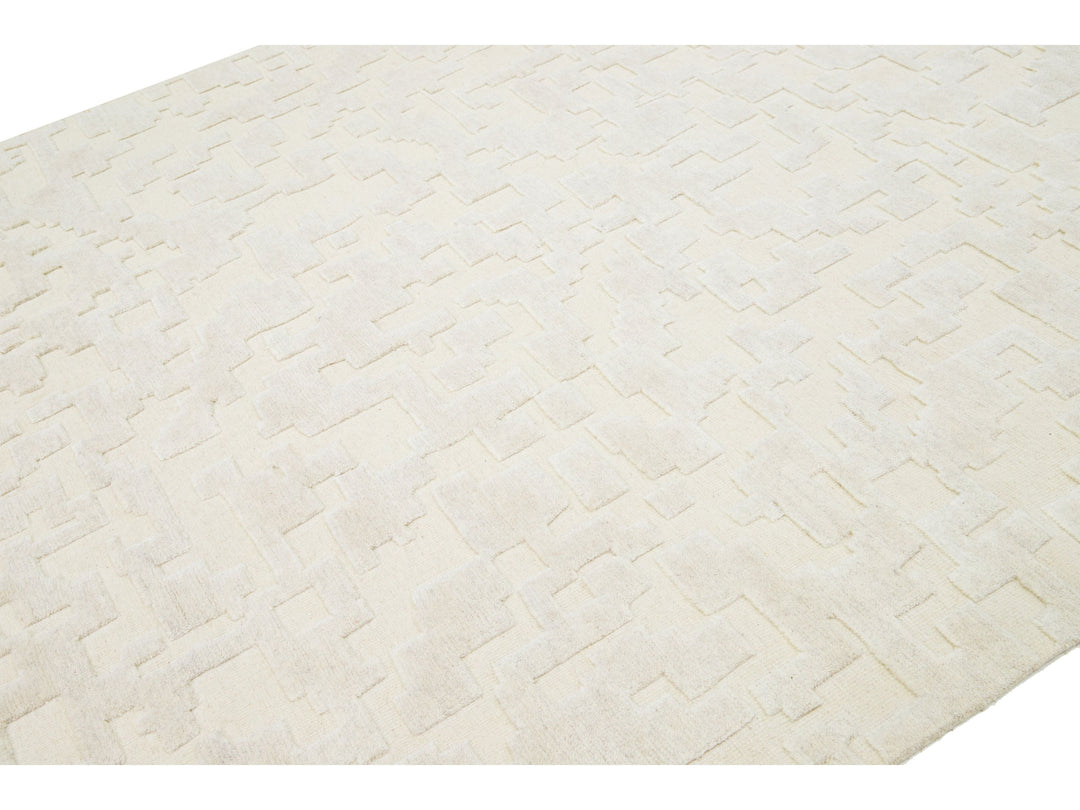 Modern Safi Collection Wool Rug 8 X 10