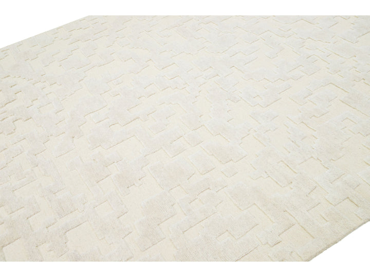Modern Safi Collection Wool Rug 8 X 10