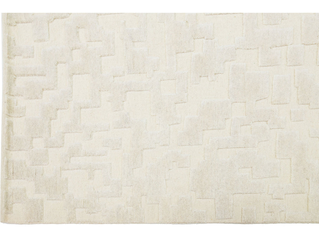 Modern Safi Collection Wool Rug 8 X 10