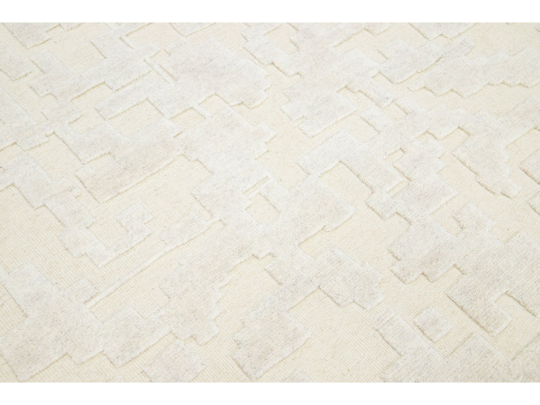 Modern Safi Collection Wool Rug 8 X 10