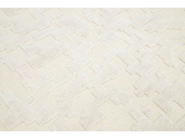 Modern Safi Collection Wool Rug 8 X 10